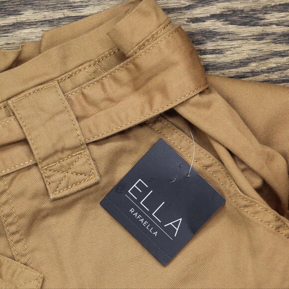 NWT Ella Rafaella Pants with Removable Tie Belt LRBMC006R2 1X Chipmunk Brown - Picture 4 of 6